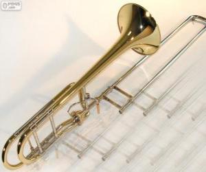 пазл Тромбон-музыкальный инструмент рог латунь